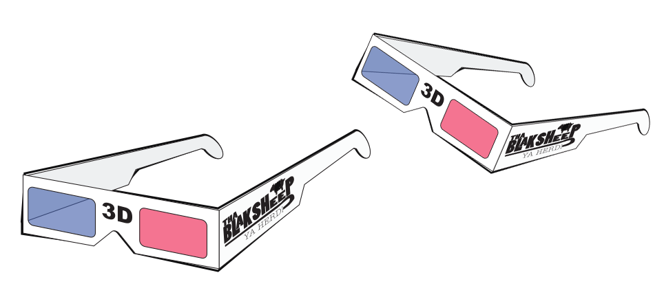 old School 3D glasses, 3D paper glasses, 3D movies, Rasheeds comic, Rasheed Wallace